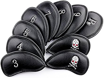 HISTAR Golf Club Head Covers Skull Design Golf Iron Head Covers Set Headcover Fit All Brands Titleist, Callaway, Ping, Taylormade, Cobra, Nike, Etc.