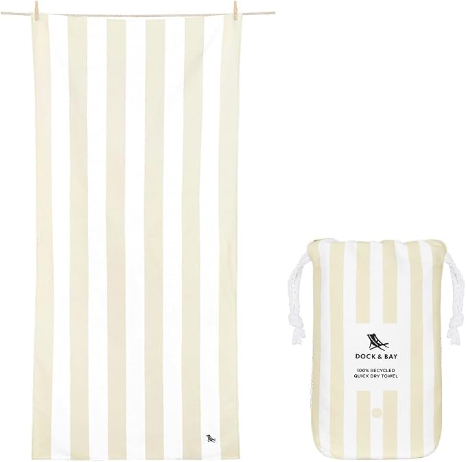 Dock & Bay Beach Towel - Quick Dry, Sand Free - Compact, Lightweight - 100% Recycled - Includes Bag - Set of 4 - Pretty in Pink, Extra Large (200x90cm, 78x35)