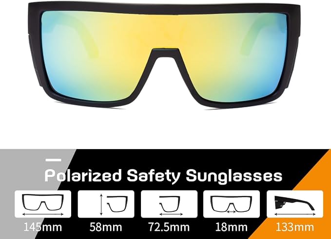 Polarized Safety Sunglasses UV400 Protection ANSI Z87.1 Certified