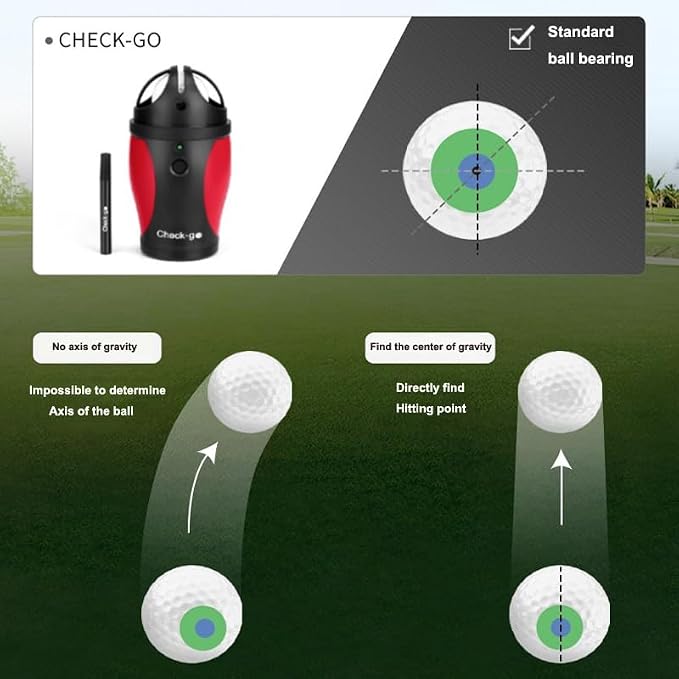 Golf Ball Line Marker Tool Electric Scriber，Electric Finds Center Alignment Set，Golf Ball Sweet Spot Marker Ball Line Drawing Tool
