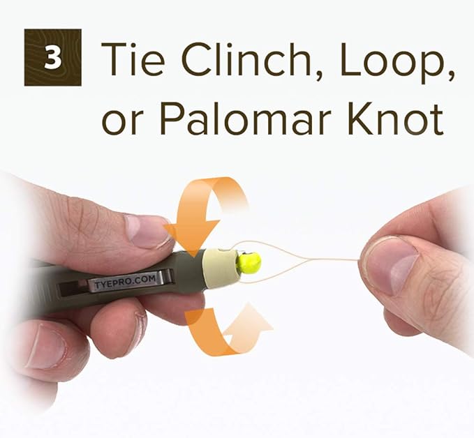 Fly and Ice Fishing Knot Tying Tool 2-Pack: Tie Knots for Hooks, Jigs and Flies. Grip Eyelet, Thread Line, and Clip Fishing Line with One Accessory