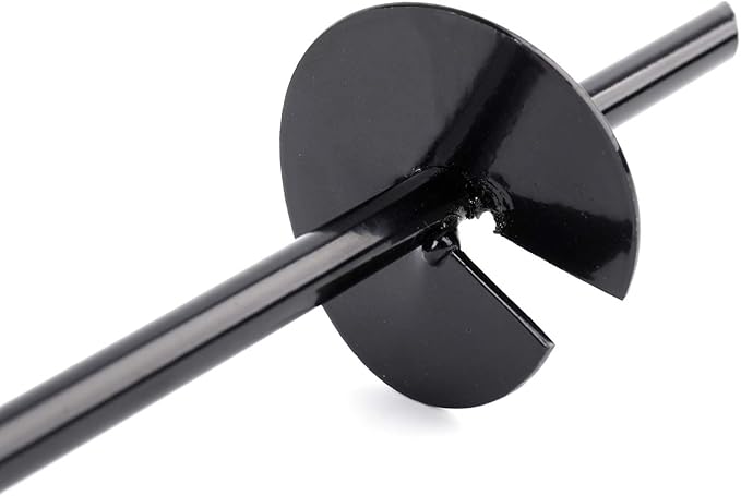 Yesland 8 Pack 15 Inch Black Ground Anchor, Reusable Heavy Duty Steel Wind Stakes, 3/8 Inch Thick in Diameter with 25 Feet of Rope