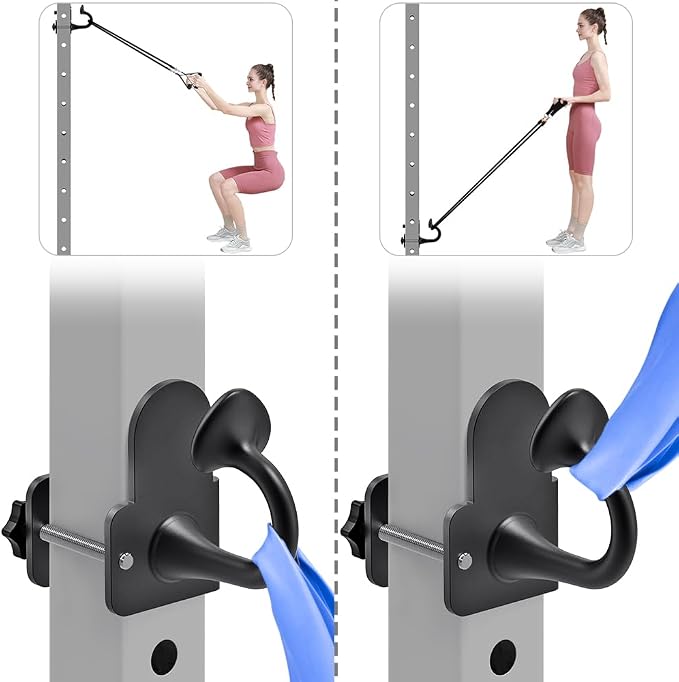 Nordic Hamstring Curl Attachment, Dip Bar, Belt Squat & Safety Spotter Arms for 2"x2" & 3"x3" Power Racks, Home Gym Strength Training Accessories