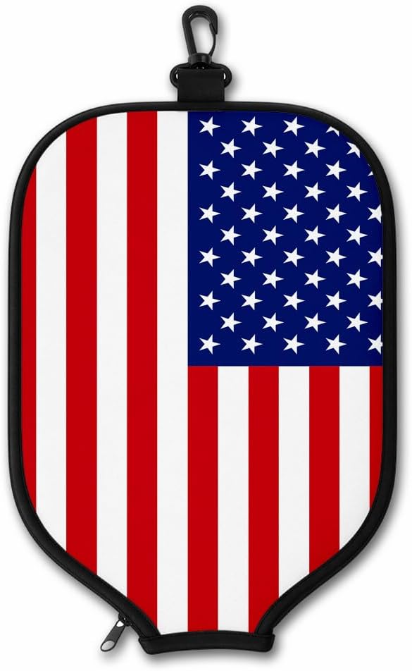ExpressItBest Pickleball Paddle Cover, Neoprene Paddle Protector with Zipper and Snap Hook, Fits Most Standard Pickleball Paddles