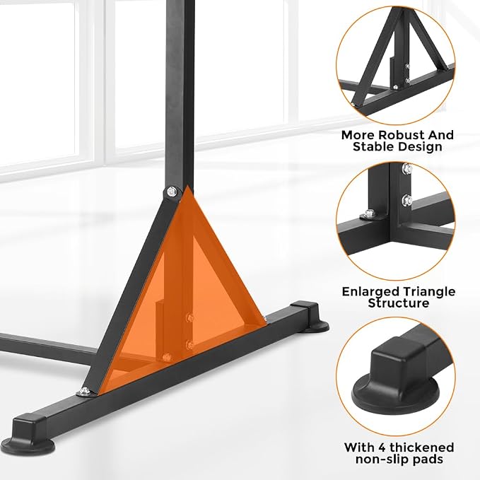 Pull Up Station, Power Tower Adjustable Pullup Bar Free Standing, Heavy Duty Multifunction Strength Training Pull Up Bar, Gym Workout Fitness Equipment Chin up Bar for Home Outdoor, 440LBS Capacity