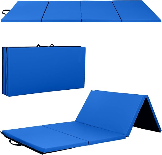 Gymnastics Mats Foldable Tumbling Mats Portable Gymnastics Exercise Mat Thick Gymnastics Tumbling Mats Pad Home Exercise Panel Mat With Carrying Handles