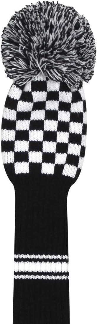 Scott Edward Knit Golf Club Cover for Woods and Driver Set of 5 Head Covers Protect Driver Wood(460cc)* 1 Fairway Wood*2 and Hybrid/UT*2 with Rotating Club Number Tags