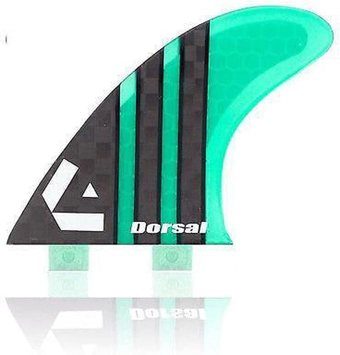 DORSAL Surfboard Fins Thruster 3 Set FCS Compatible with Carbon Honeycomb Hexcore