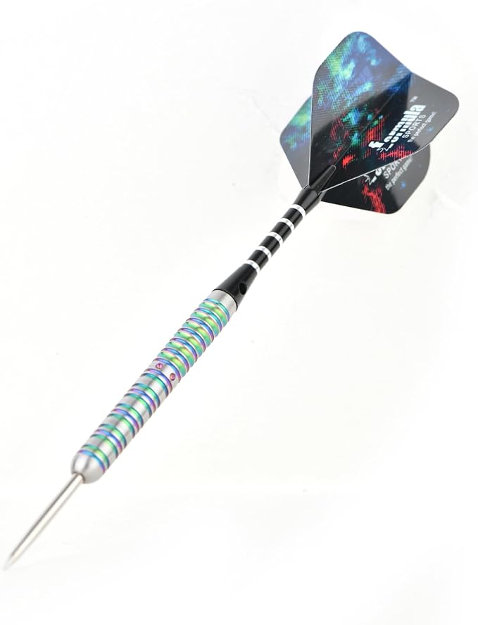 Formula Sports 90% Tungsten Steel Tip Darts Set - Professional Darts Metal Tip Set Available in 21g/22g/23g/24g, with Aluminum Shafts, Tungsten Barrels, Extra Flights, Sharpener