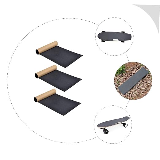 3pcs Replaceable Grip Tapes for Skateboards High Traction Sandpaper Easy to Apply Non- for Skateboard