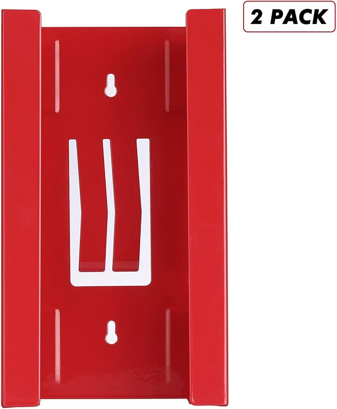 CASOMAN 2-Pack Magnetic Glove & Tissue Dispenser, Black & Red, 8LB Capacity, Wall Mount, Glove Box Holder