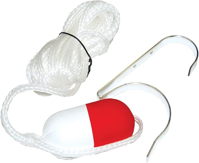 TAYLOR MADE PRODUCTS 364 Life Ring Buoy, Orange, 24" and Taylor Made 374 Ring Buoy Holder with 60-Feet White Heaving Line