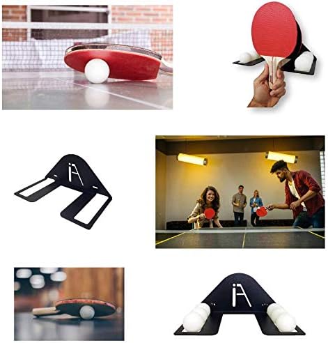 IRON AMERICAN Elite Ping Pong and Table Tennis Storage Rack, Made in USA - 1.375 Inch Slot for Balls and 3.25 Inch Slot for Paddles, Ping Pong Ball Holder, Hardware Included
