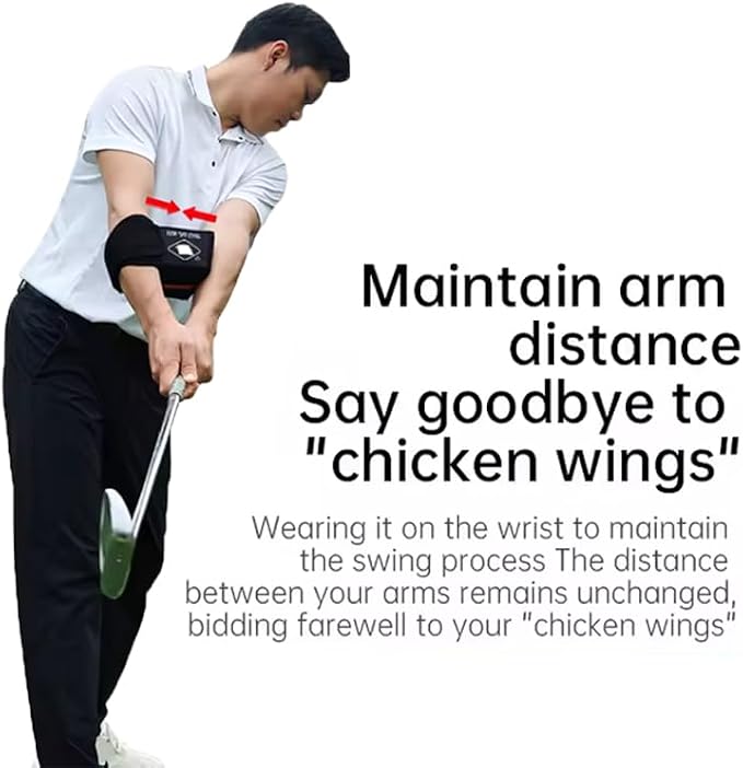 Golf Swing Square Arm Action Trainer for Correcting Chicken Wings & Perfecting Wrist Release Professional Golf Swing Practice Aid