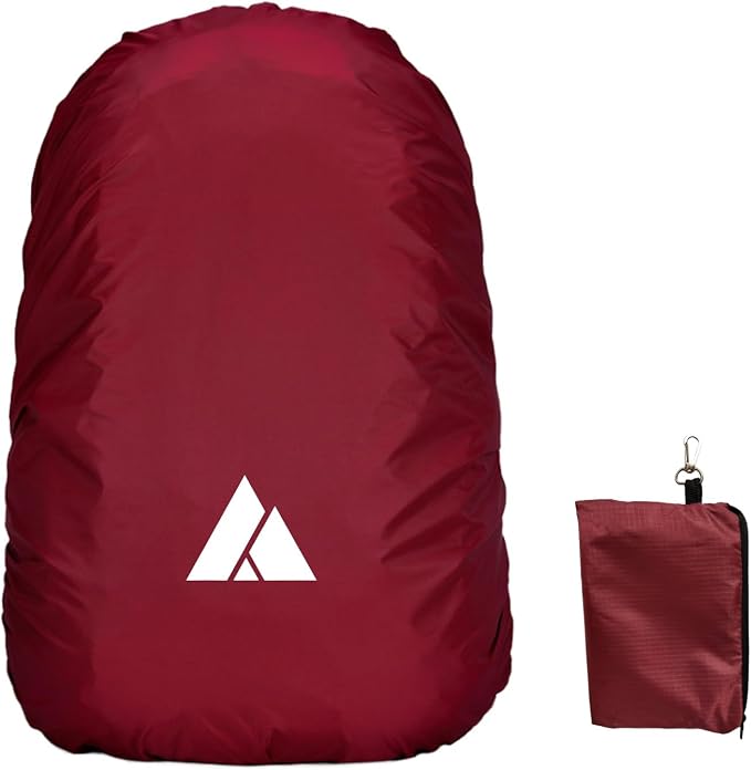 Waterproof Backpack Rain Cover (15-90L), Heavy-Duty Nylon Pack Cover with Upgraded Double Adjustable Closure System and a Carry Pouch for Hiking, Cycling. Durable and Lightweight.