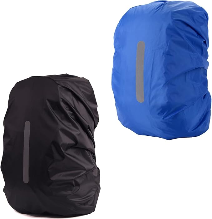 2 Pack Waterproof Rain Cover for Backpack,Backpack Rain Cover with Reflective Strip,Rucksack Rain Cover for Bicycling/Hiking/Anti-Dust/Anti-Theft/Camping/Traveling/Outdoor Activities