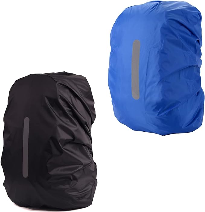 2 Pack Waterproof Rain Cover for Backpack,Backpack Rain Cover with Reflective Strip,Rucksack Rain Cover for Bicycling/Hiking/Anti-Dust/Anti-Theft/Camping/Traveling/Outdoor Activities