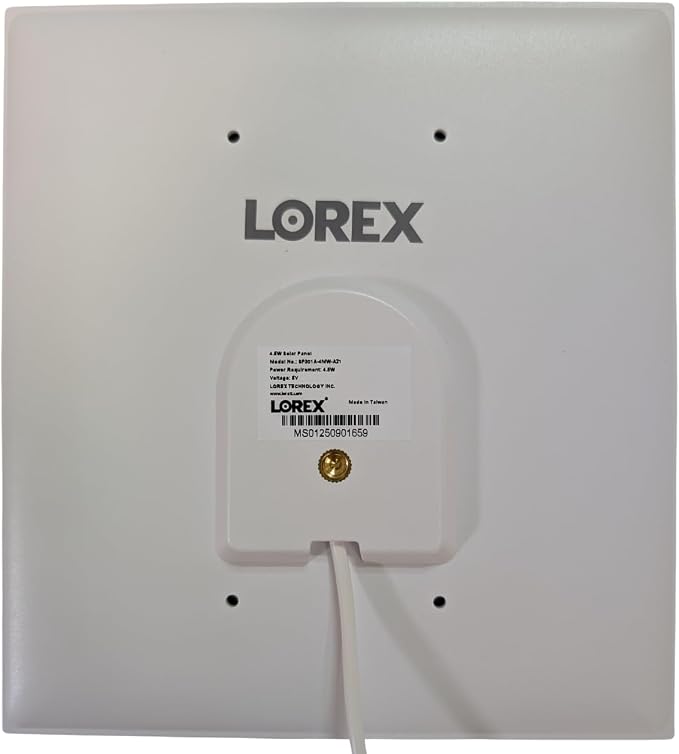 Lorex Solar Panel for Battery-Operated Cameras | 4.5 Watt | USB C and Micro-USB Adaptor | High-Efficiency | Non-Stop Power | Weatherproof | Flexible Setup
