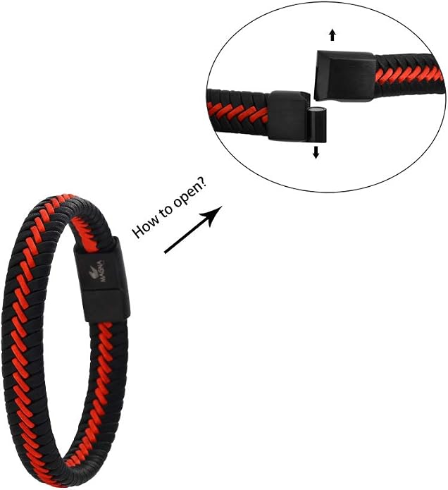 Men's Braided Genuine Leather Cord Bracelet