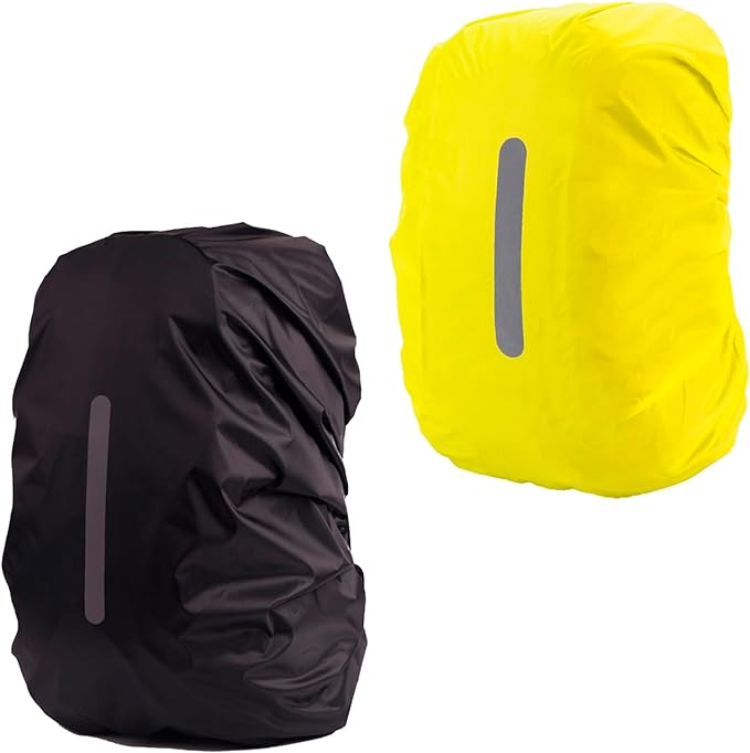2 Pack Waterproof Rain Cover for Backpack,Backpack Rain Cover with Reflective Strip,Rucksack Rain Cover for Bicycling/Hiking/Anti-Dust/Anti-Theft/Camping/Traveling/Outdoor Activities