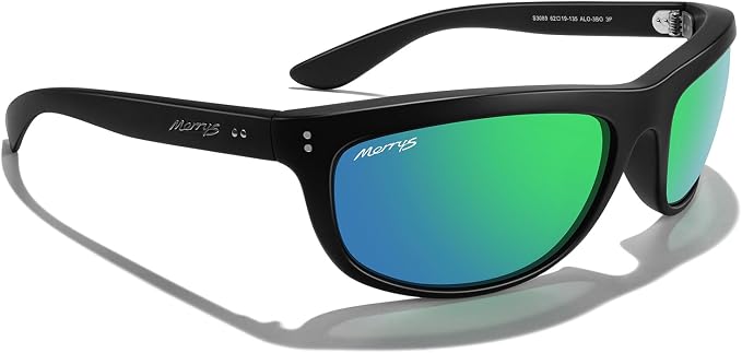 MERRY'S Wrap Around Sport Polarized Sunglasses for Men Women Driving Fishing UV400 Protection