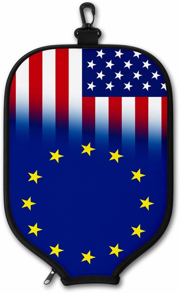 ExpressItBest Pickleball Paddle Cover, Neoprene Paddle Protector with Zipper and Snap Hook, Fits Most Standard Pickleball Paddles