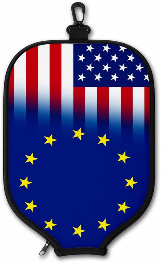 ExpressItBest Pickleball Paddle Cover, Neoprene Paddle Protector with Zipper and Snap Hook, Fits Most Standard Pickleball Paddles
