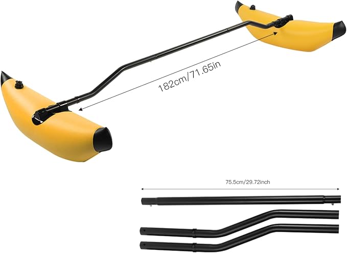 PVC Inflatable Kayak Outrigger Float Portable Higher Stability Balancing Canoe Outrigger Kit Balancing Boat Accessory
