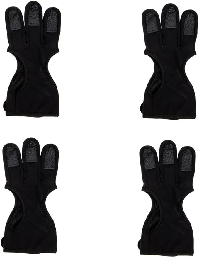 HANABASS 2pcs Archery Finger Stall Two Fingers Glove Wear-Resistant Archery Equipment Gloves