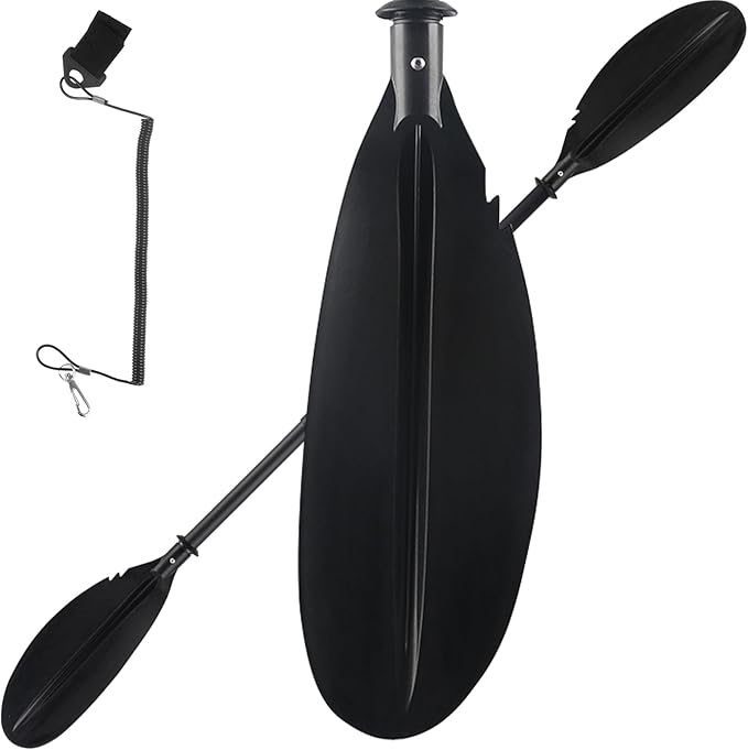 Kayak Paddle, 70"-96" Kayak Paddles Oars for Boating Heavy Duty Adjustable Shaft Comfort Grips with Paddle Leash for Kayaking Boating Canoeing River Tubing (Black)