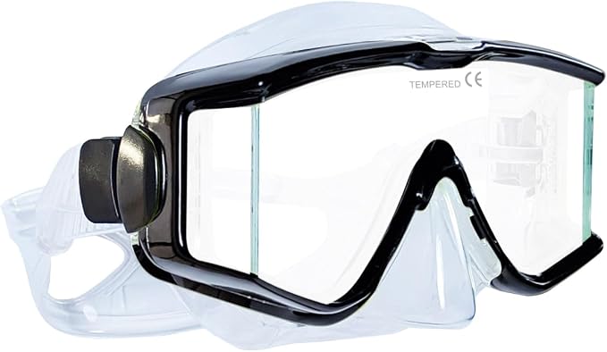 Tilos Single Lens Panoramic Large Wide View Mask for Scuba Diving & Snorkeling