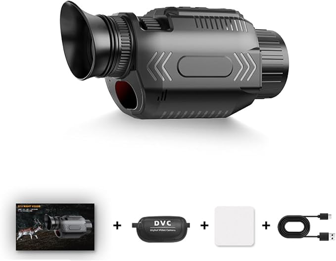 GOWENIC 4K Digital Infrared Monocular, 64 Megapixel, 28X Zoom, Rechargeable and Portable, with 43mm Lens Mount, for Hiking and Camping