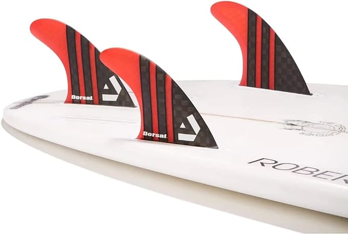 DORSAL Surfboard Fins Thruster 3 Set FCS Compatible with Carbon Honeycomb Hexcore