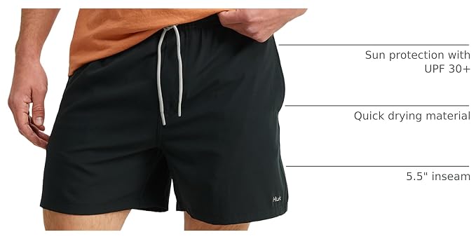 HUK Men's Pursuit Volley Short, Quick-Dry Fishing Shorts for Men