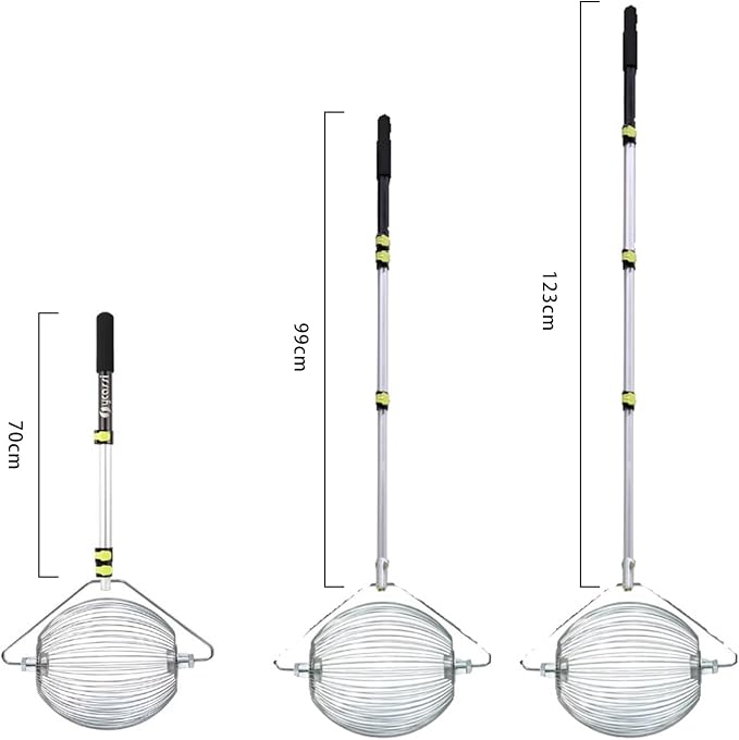 ODISON Tennis Ball Picker, 35+ Balls Capacity Ball Collector with Adjustable Handle, Lightweight Ball Retriever for Tennis, Padel, Baseball, Suitable for All Courts and Ages
