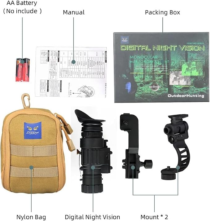 pvs 14 Night Vision Goggles 2x28mm ir Day Night Digtal nvg for Hunting or Night Vision Scope Enthusiasts to Study and Experience Toy Level