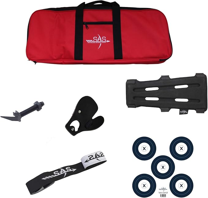 SAS Takedown Recurve Archery Bow Case Accessory Package Stringer Finger Tab
