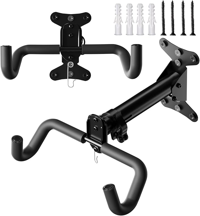 Bicycle Wall Mount Bike Rack Garage Wall Mount Bike Hooks Garage Bike Storage Rack for Indoor Home Horizontal Bicycle Wall Hanger Heavy Duty Metal Bike Holder for Road Mountain Hybrid Bikes 2 Pack