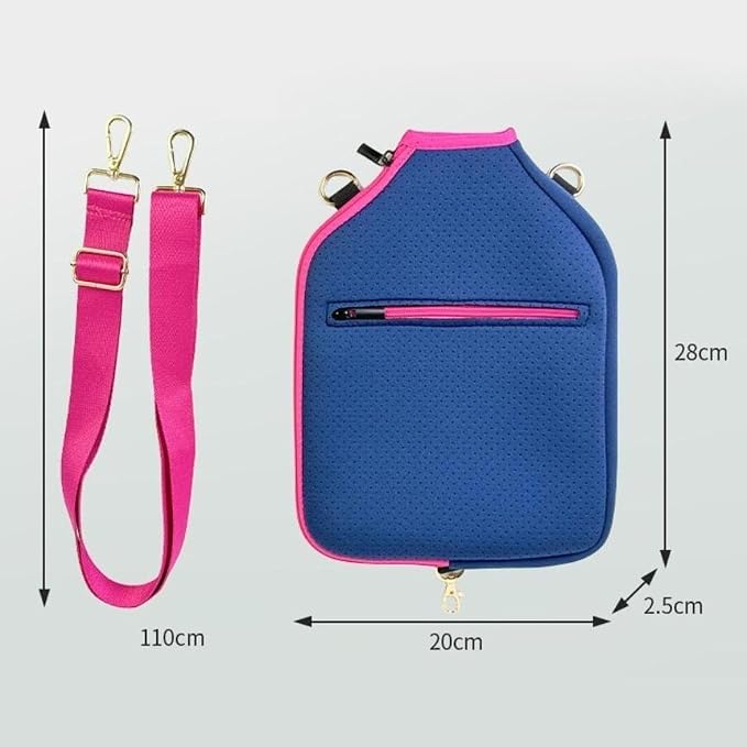 harayaa Paddle Cover Neoprene Racket Sleeve with Detachable Shoulder Strap Zipper Storage Bag Holder Case Suitable for Park Activities Home Communi