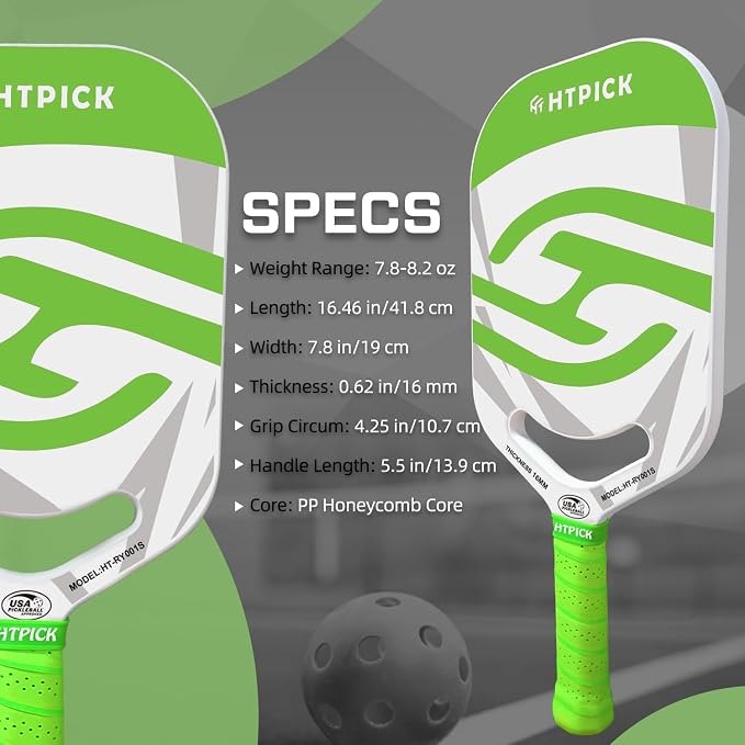 Pickleball Paddles | T700 Carbon Fiber Pickleball Paddle with Aero Throat | Hot-Press Moulding | 16mm Polymer Core | Specifically Engineered for Swing Speed and Manoeuvrability
