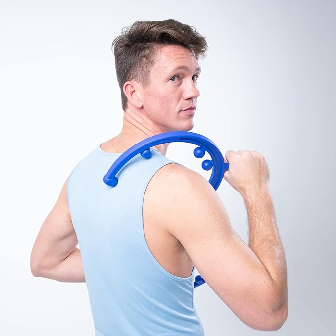 Body Back Buddy Classic USA Made FSA Eligible Handheld Full Body Massage Cane Trigger Point Massage Tool for Deep Tissue Pain Relief - Dual Massage Hooks for Back, Shoulder, Neck. Manual Back Massager