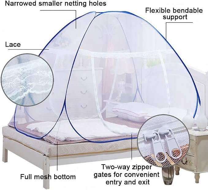 NICE PURCHASE New Portable Folding Mosquito Net Tent Freestand Bed 1 or 2 Openings (1.2m)