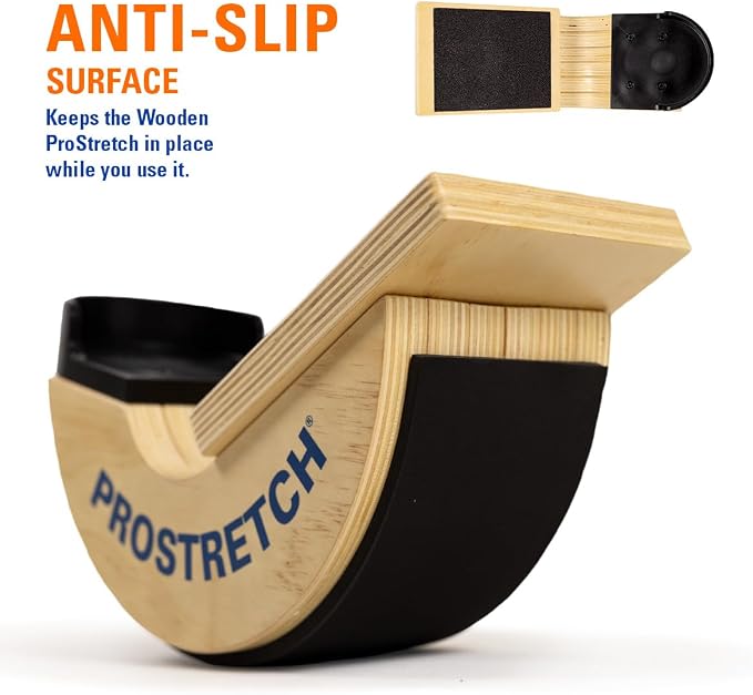 ProStretch Wooden Original Calf Stretcher and Foot Rocker for Plantar Fasciitis, Achilles Tendonitis, and Tight Calves