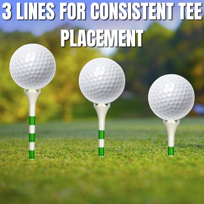 (50/150/500) Plastic Golf Tees 3 1/4 Best Golf Tees for Men, Unbreakable Golf Tees for Women, Long Golf Tees, Zero Friction Golf Tees, Tall Golf Tees Plastic Unbreakable, Reusable Golf Tee
