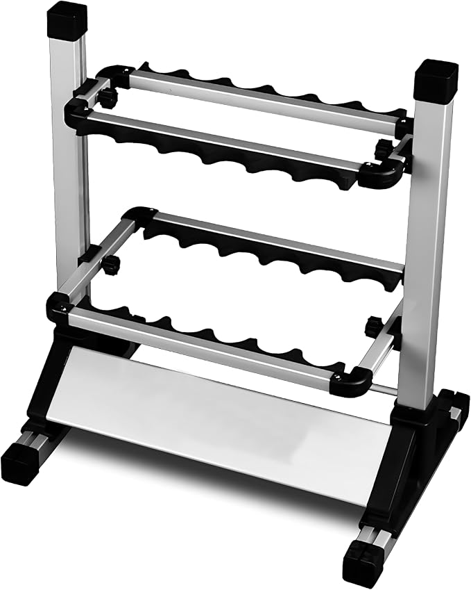Fishing Rod Rack - Aluminum Alloy Rod Holder, Holds Up to 24 Rods, Fishing Pole Storage Organizer for Garage or Home