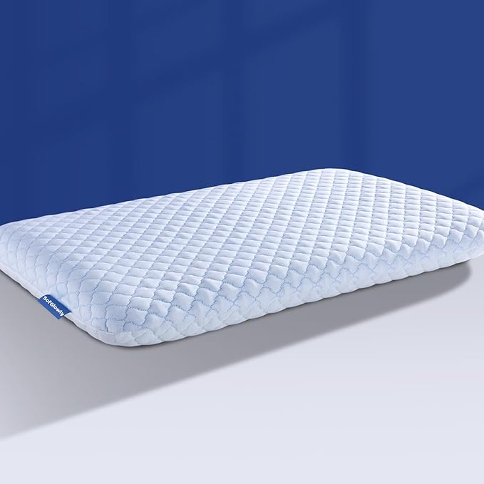 SofGlowly Ultra Thin Flat Pillows for Sleeping, Cooling Memory Foam Pillow 2.75 inch Height Ultra Thin Pillow,Slim Bed Pillows for Stomach Back Sleeper,Standard Size -16x25 Inch