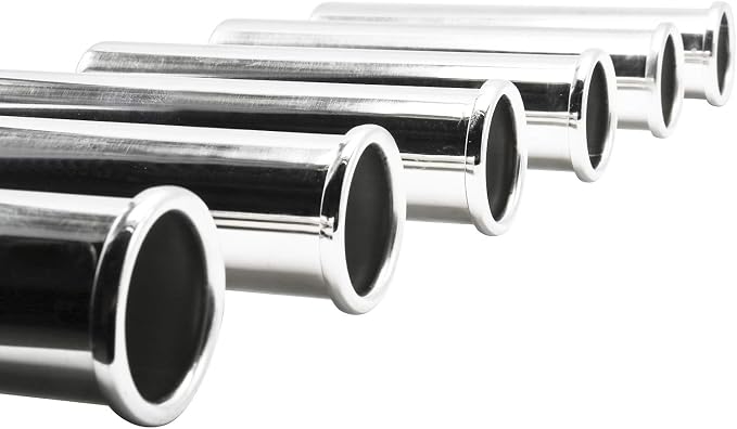 Amarine Made 6 Tube Stainless Steel Fishing Rod Rack Mirror Finish 316 Stainless Steel 6 Rod Rack