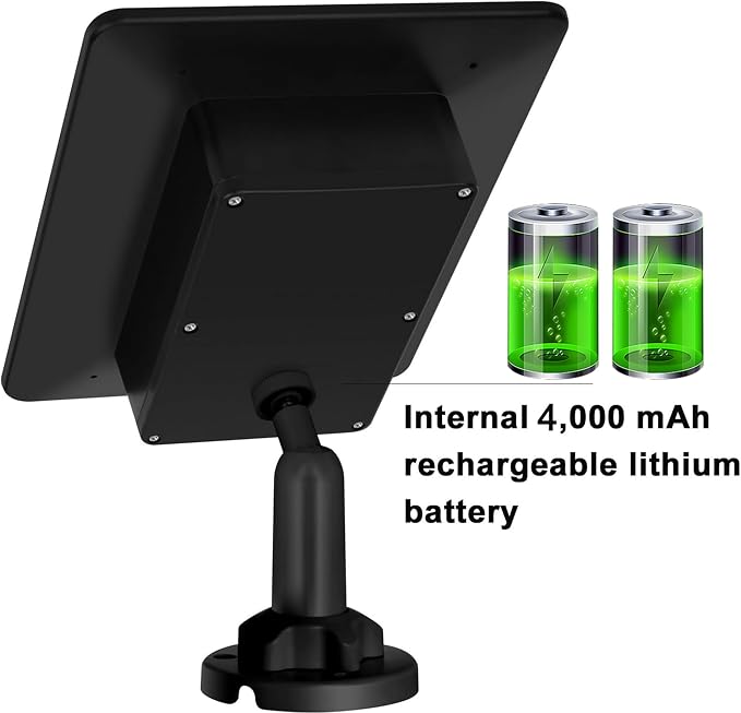 Updated Version 2Pack Trail Cameras Solar Panel 12V/1A 6V/1.5A with Build-in 4000mAh Rechargeable Lithium Battery IP66 Waterproof Hunting Accessory Compatible with Hunting Game Cameras or Deer Feeder