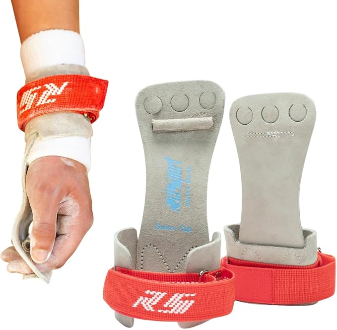 Reisport Men's High Bar Gymnastics Grips - Durable Leather Hand Grips for Gymnastics Bars Men & Boys - Gymnastics Equipment & Accessories for Advanced Gymnasts