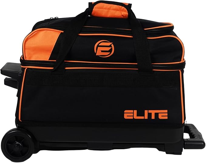 ELITE Basic Bowling Bag Double (2) Ball Roller with Rolling Wheels
